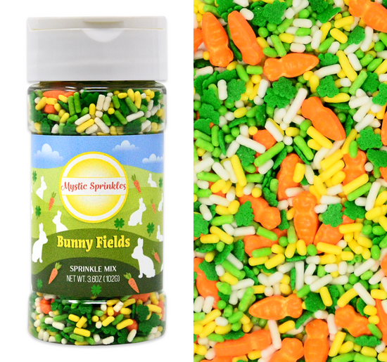 Load image into Gallery viewer, Bunny Fields Sprinkle Mix 3.6oz Bottle
