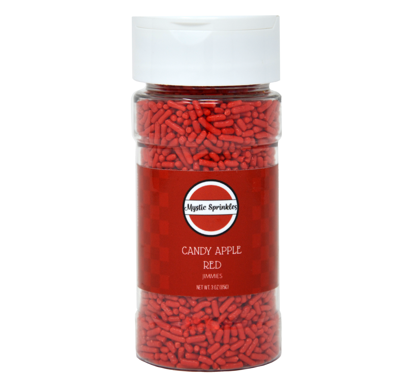 Candy Apple Red Jimmies Sprinkles 3oz Bottle