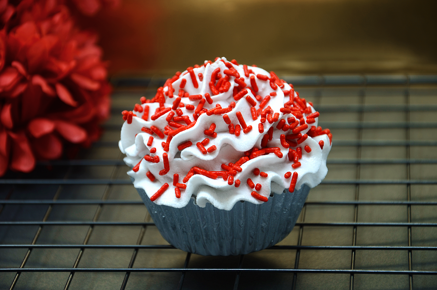 Candy Apple Red Jimmies Sprinkles 3oz Bottle