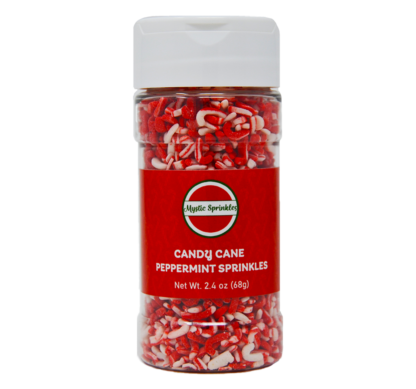 Peppermint Flavored Candy Cane Sprinkles 2.4 oz.