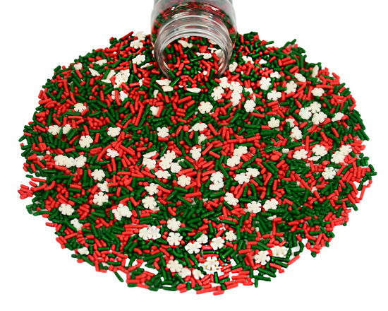 Load image into Gallery viewer, Dashing Through The Snow Sprinkle Mix 3.1oz Bottle
