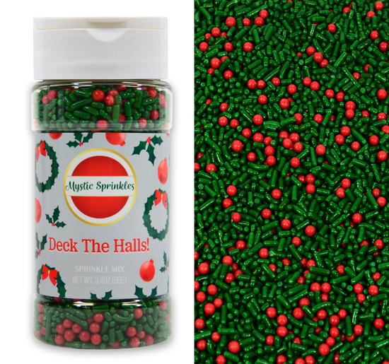 Load image into Gallery viewer, Deck The Halls! Sprinkle Mix 3.4oz Bottle
