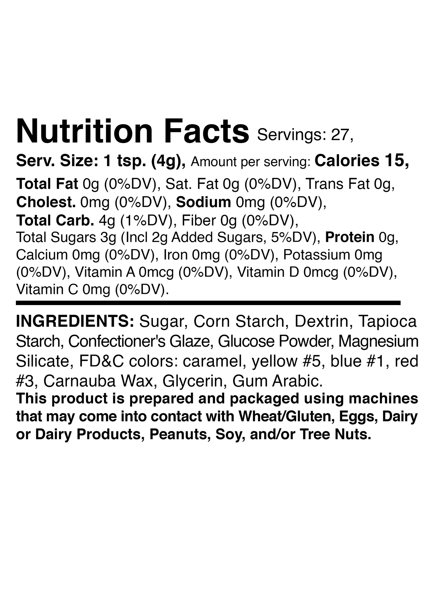 Fright Night Nonpareils Mix 3.8oz Bottle