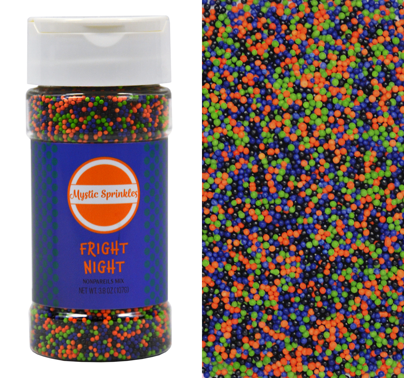 Fright Night Nonpareils Mix 3.8oz Bottle