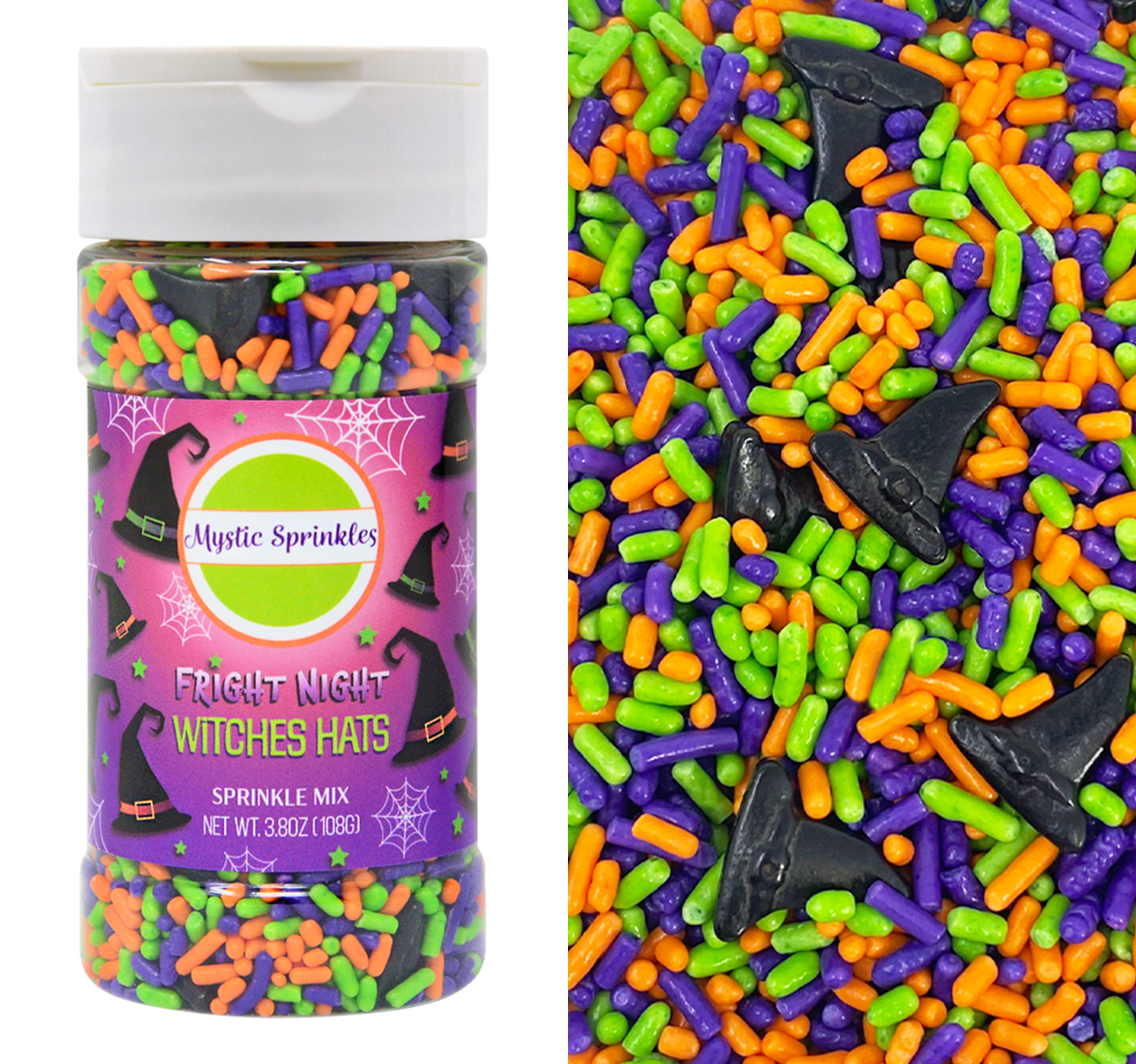 Fright Night Witches Hats Sprinkle Mix 3.8oz