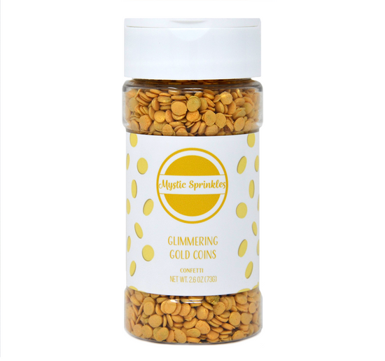 Glimmering Gold Coins Confetti 2.6oz Bottle