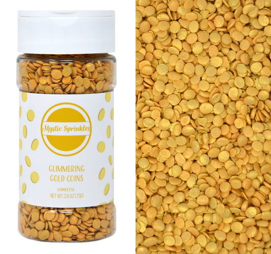 Glimmering Gold Coins Confetti 2.6oz Bottle