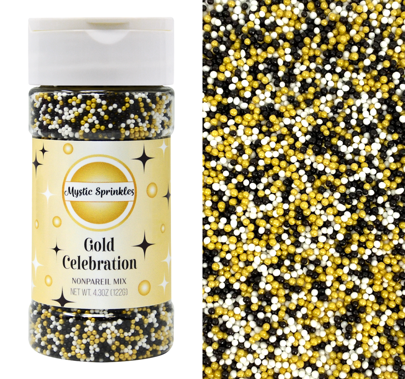 Load image into Gallery viewer, Gold Celebration Nonpareil Mix 4.3oz
