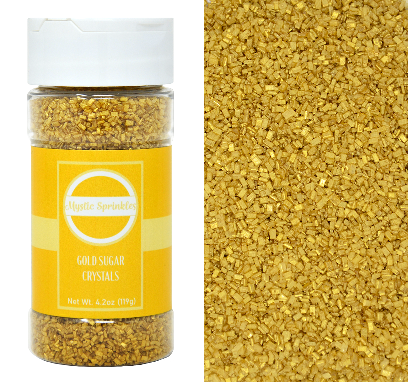 Gold Sugar Crystals 4.2oz Bottle