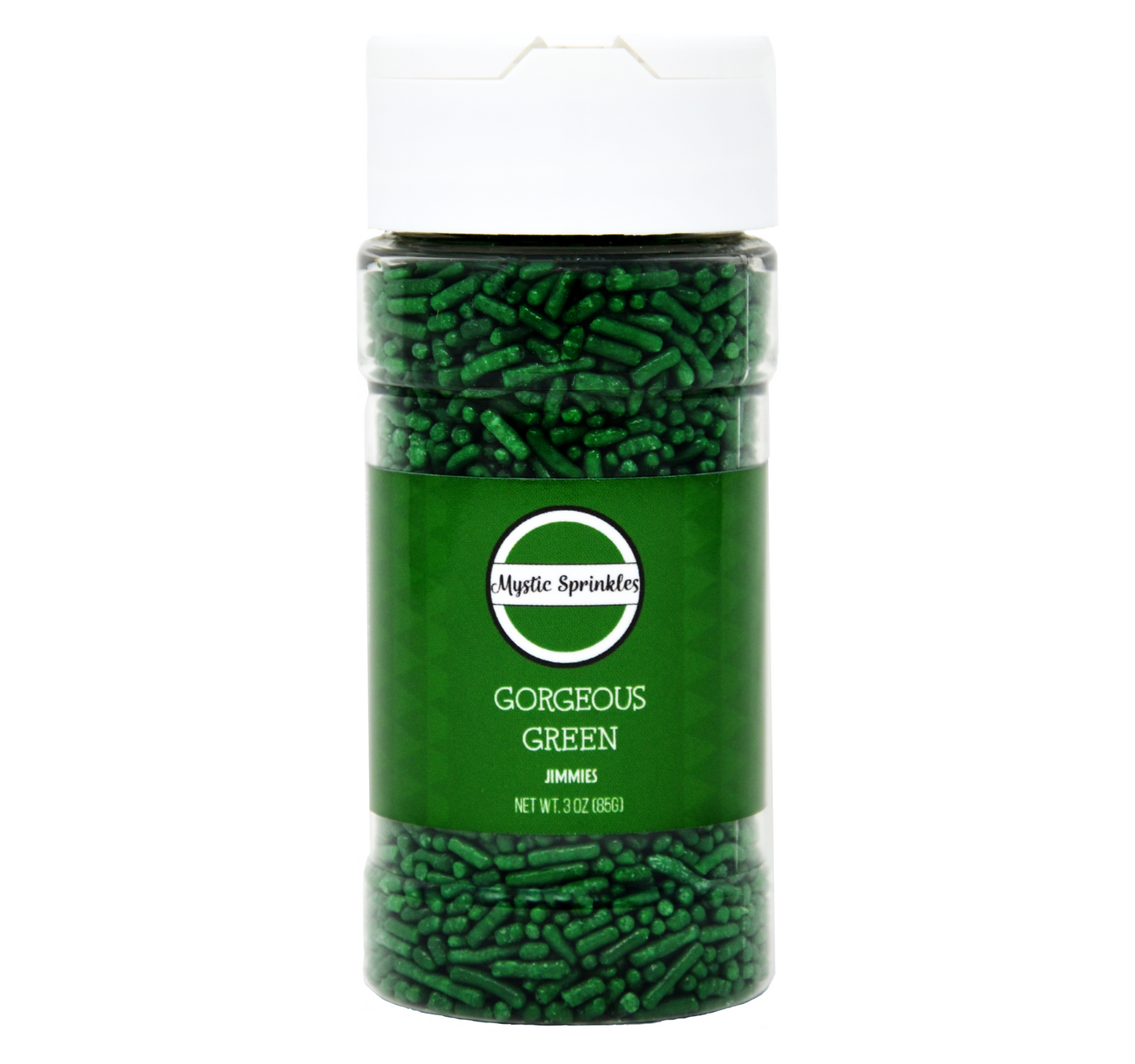 Gorgeous Green Jimmies Sprinkles 3oz Bottle