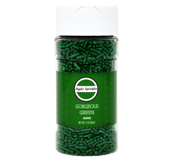 Gorgeous Green Jimmies Sprinkles 3oz Bottle