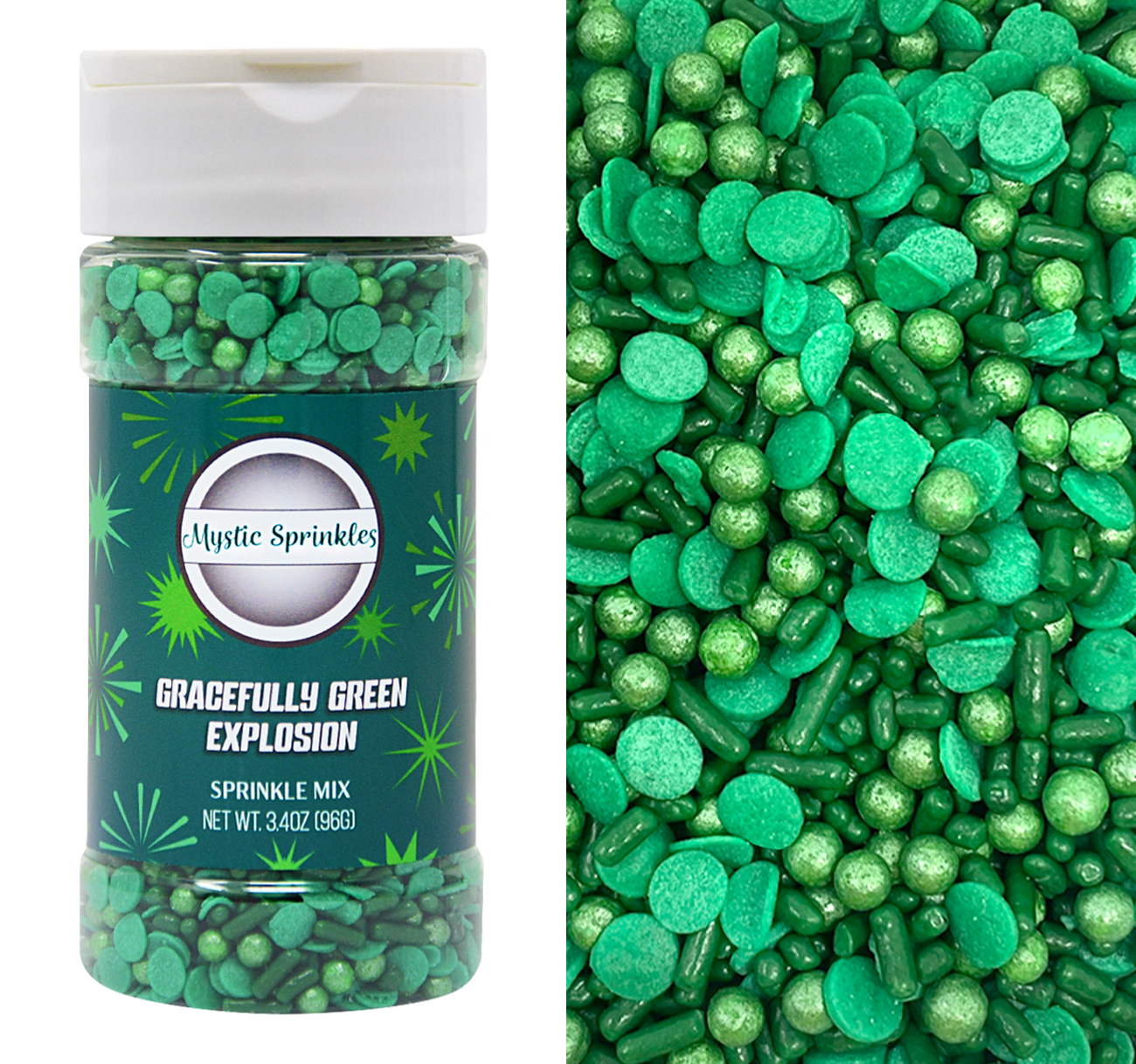 Gracefully Green Sprinkle Explosion 3.4oz