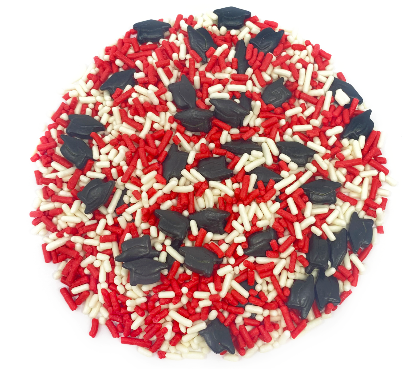 Load image into Gallery viewer, Graduation Day! Red &amp;amp; White Sprinkle Mix 3.8oz
