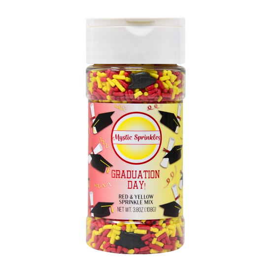 Graduation Day! Red & Yellow Sprinkle Mix 3.8oz