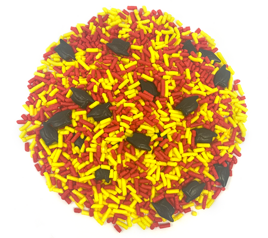 Graduation Day! Red & Yellow Sprinkle Mix 3.8oz