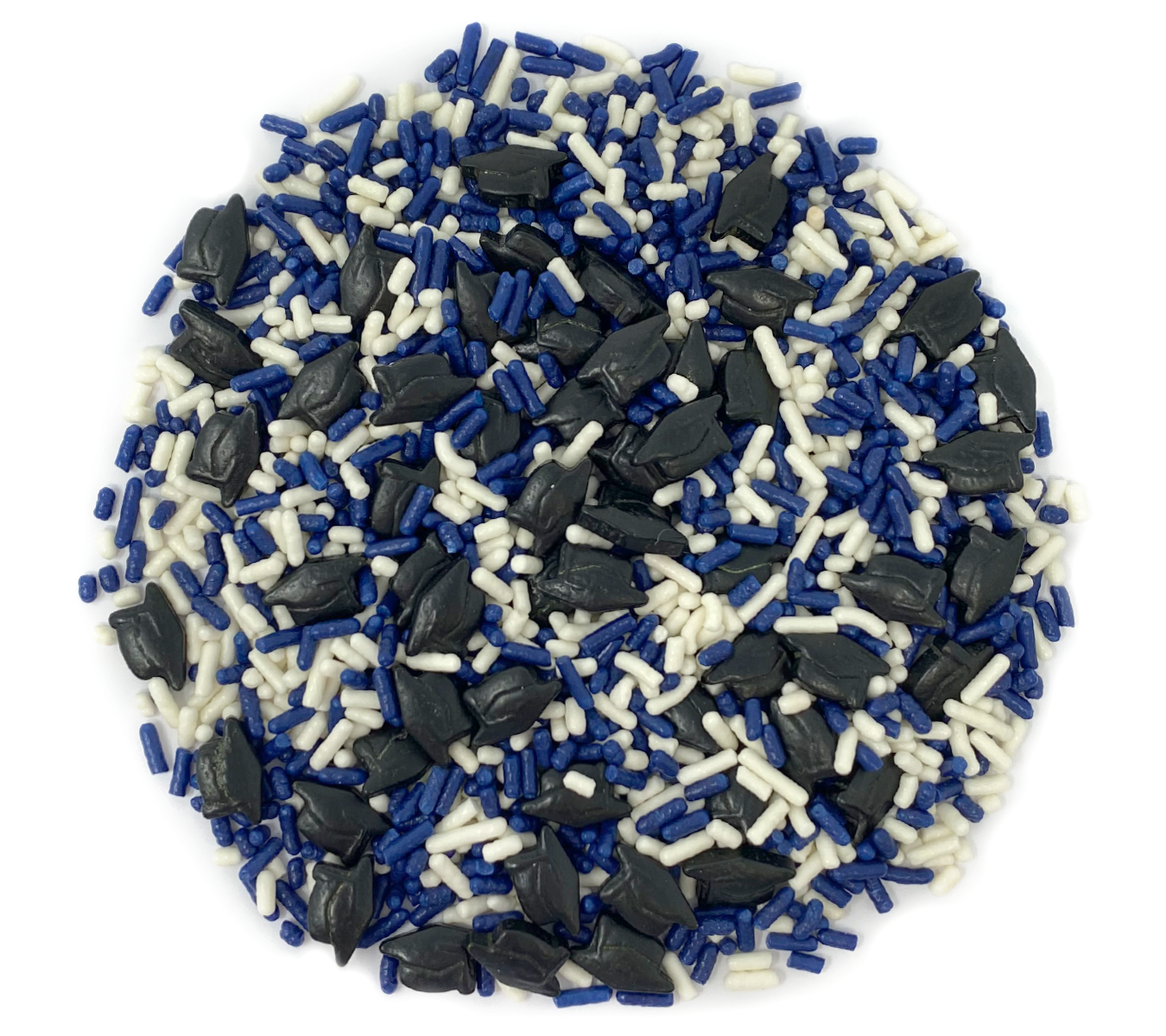 Graduation Day! Navy Blue & White Sprinkle Mix 3.8oz