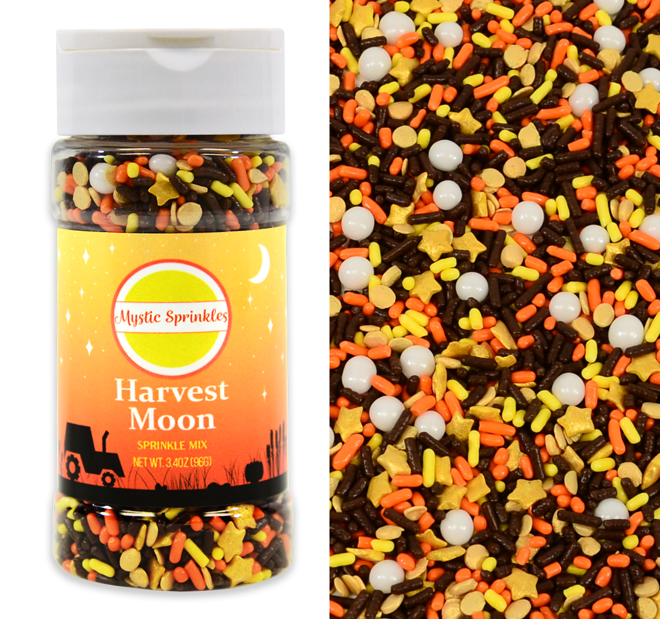 Load image into Gallery viewer, Harvest Moon Sprinkle Mix 3.4oz Bottle
