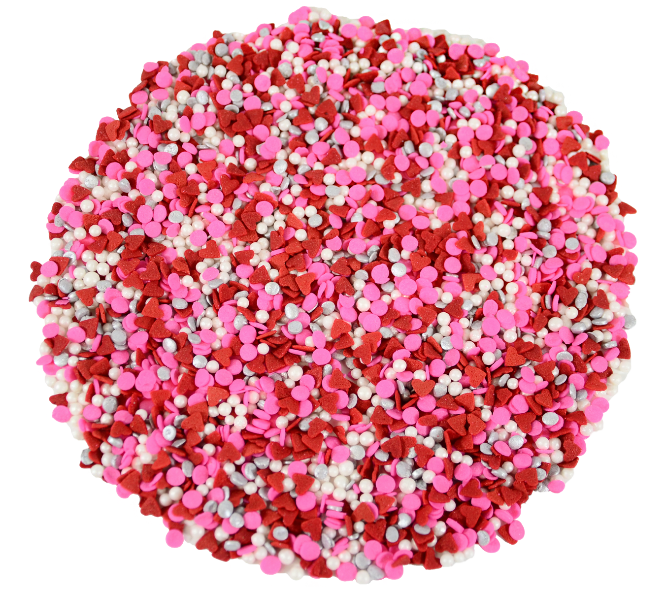 Hugs & Kisses Sprinkle Mix in Silver Sprinkle Mix 3.2oz Bottle