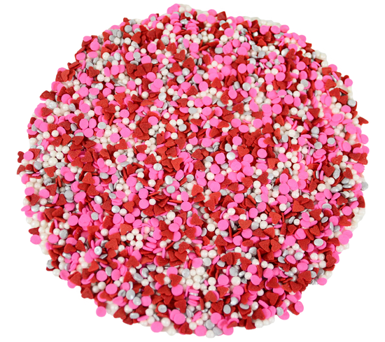 Hugs & Kisses Sprinkle Mix in Silver Sprinkle Mix 3.2oz Bottle