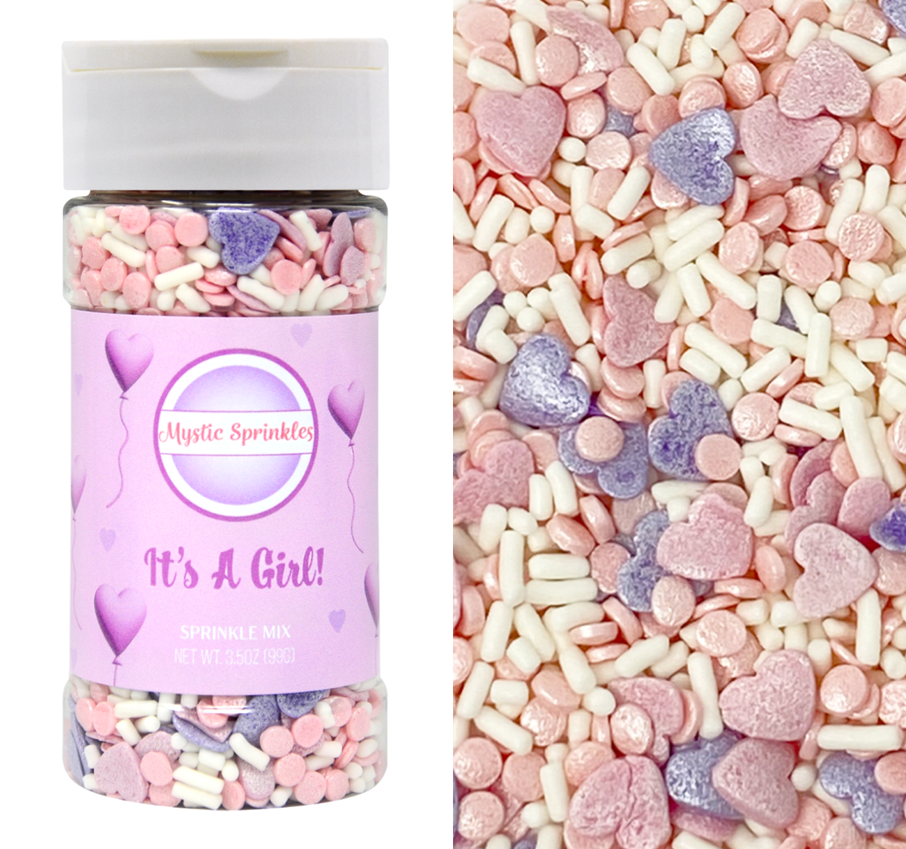 It's A Girl Sprinkle Mix 3.5oz