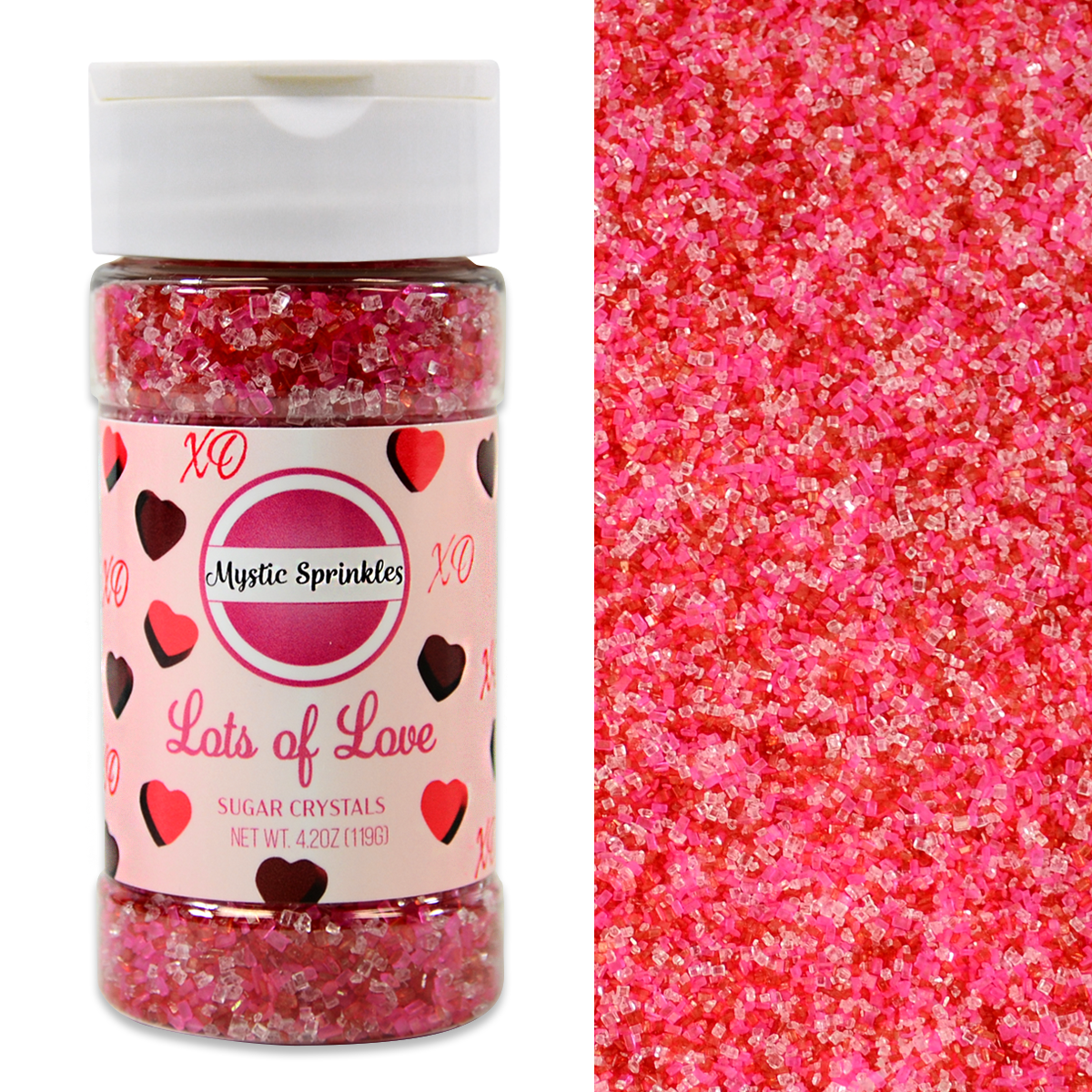 Lots of Love Sugar Crystals 4.2oz Bottle