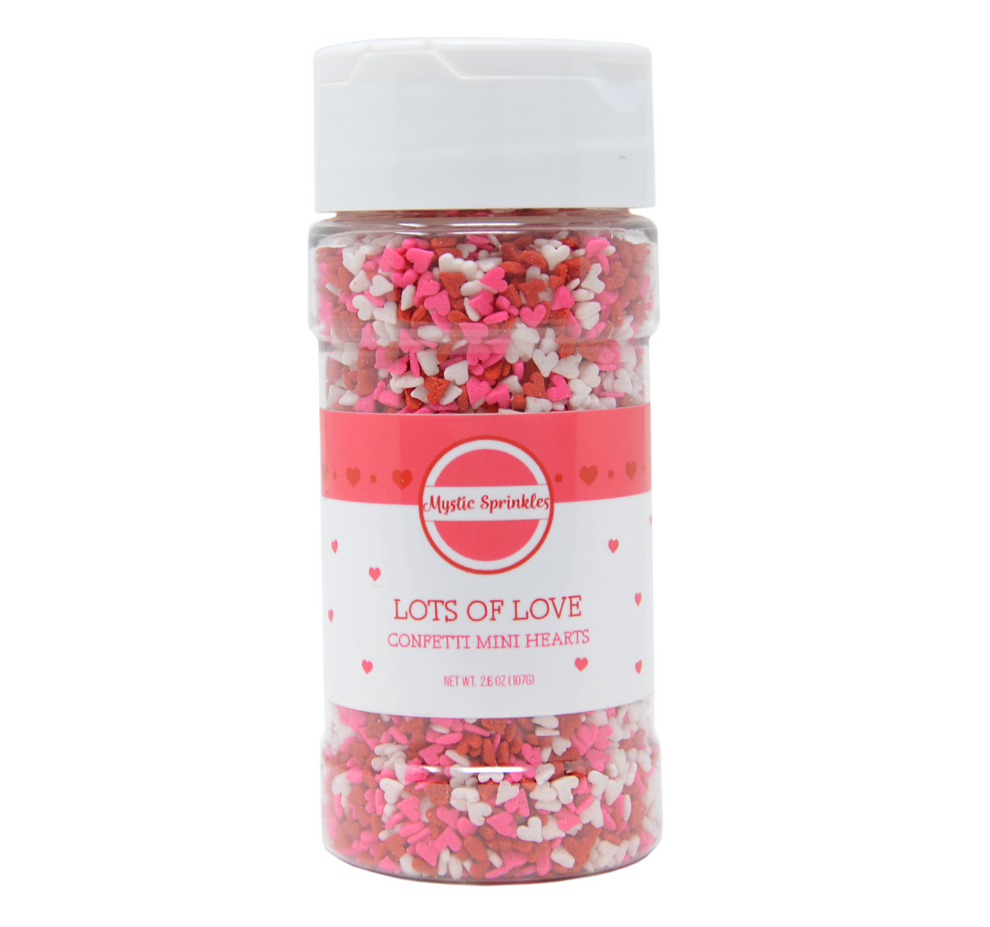 Lots of Love Valentines Confetti Mini Hearts 2.6oz Bottle