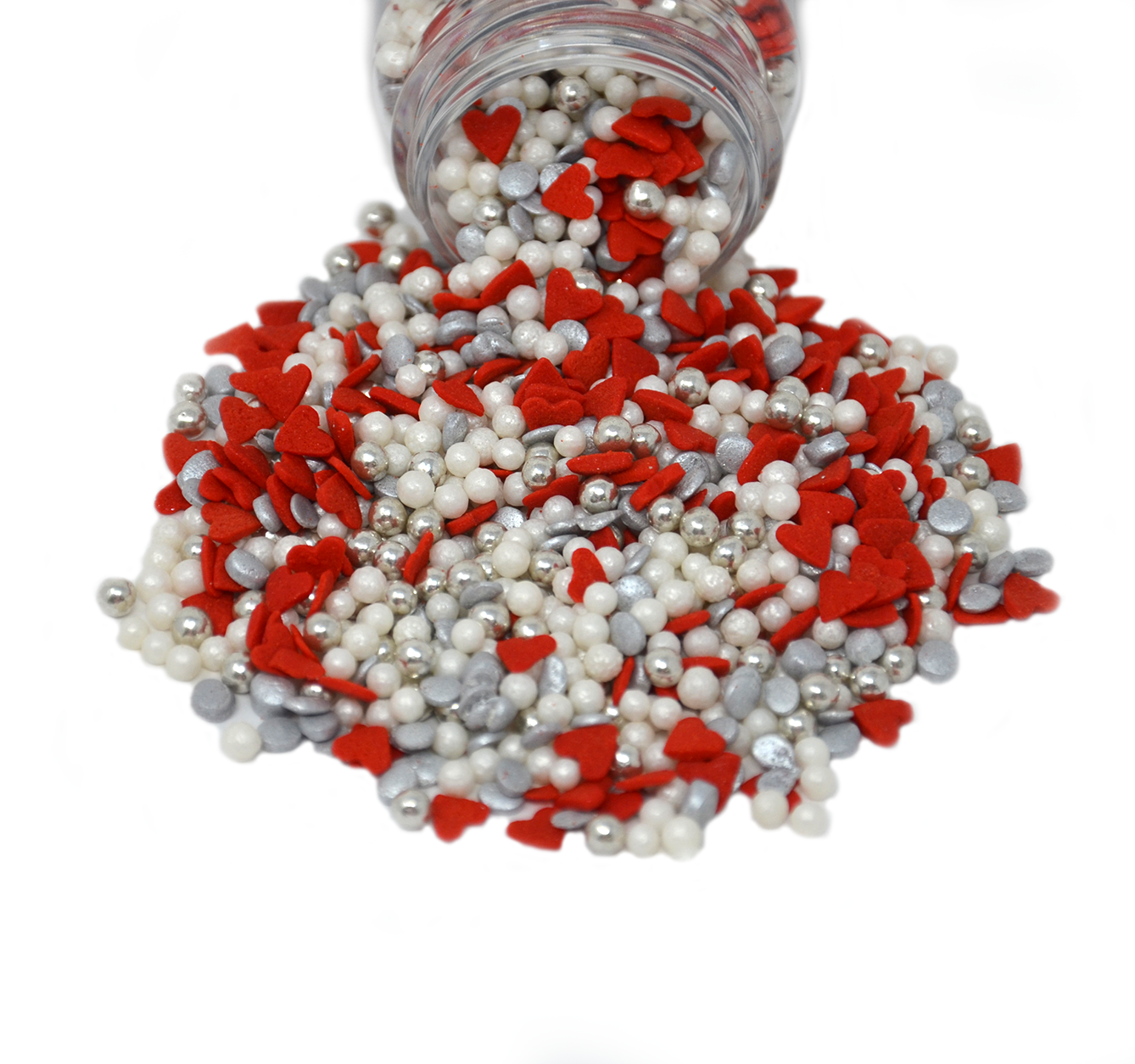 Love Story Sprinkle Mix In Silver 3.3oz Bottle