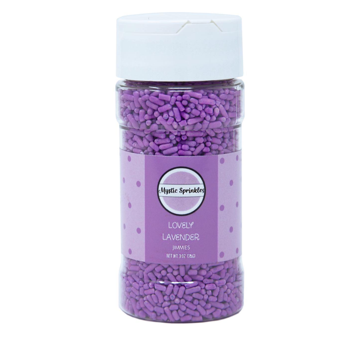 Lovely Lavender Jimmies Sprinkles 3oz Bottle