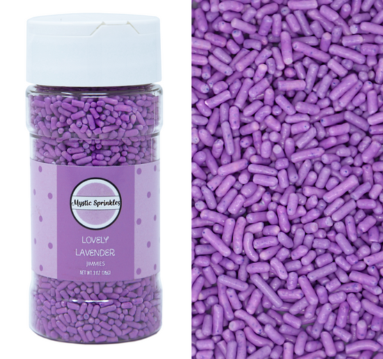 Load image into Gallery viewer, Lovely Lavender Jimmies Sprinkles 3oz Bottle
