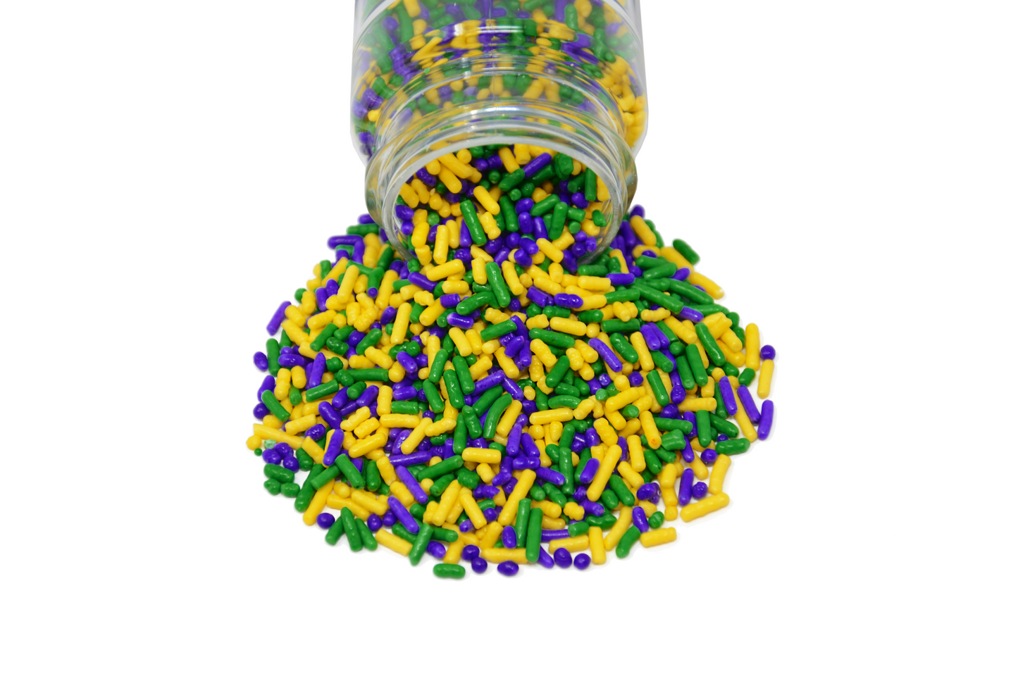 Mardis Gras Mix Jimmies Sprinkles 3oz Bottle