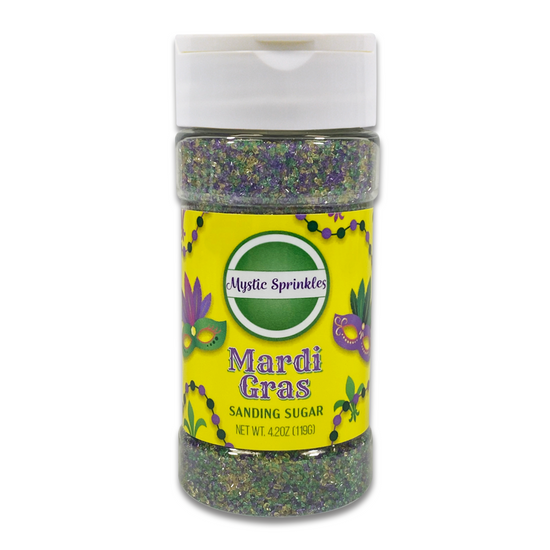 Mardi Gras Sanding Sugar Mix 4.2oz Bottle