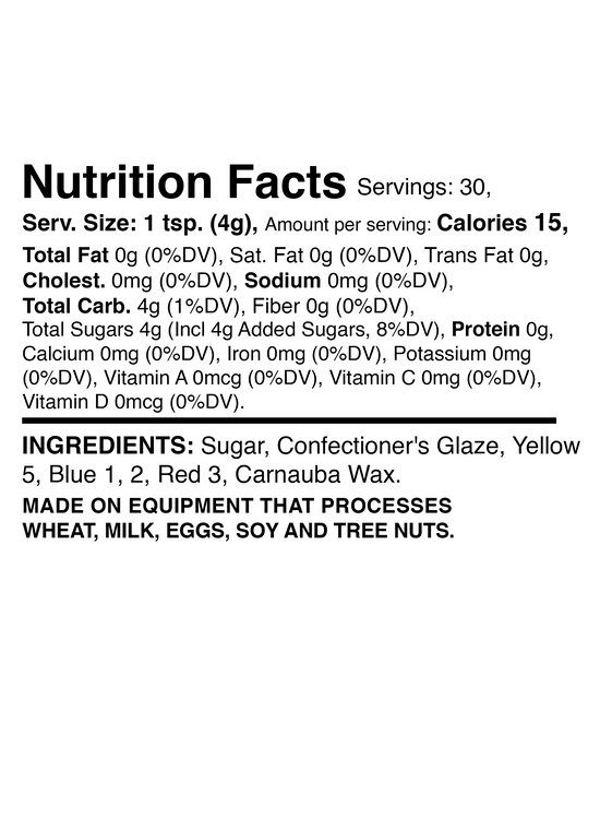 Mardi Gras Sugar Crystal Mix 4.3oz Bottle
