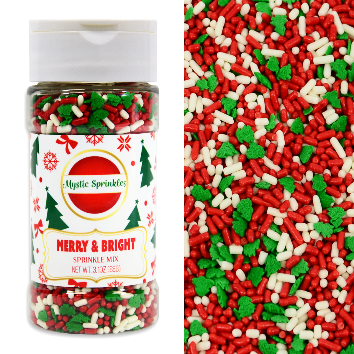 Merry & Bright Sprinkle Mix 3.1oz Bottle