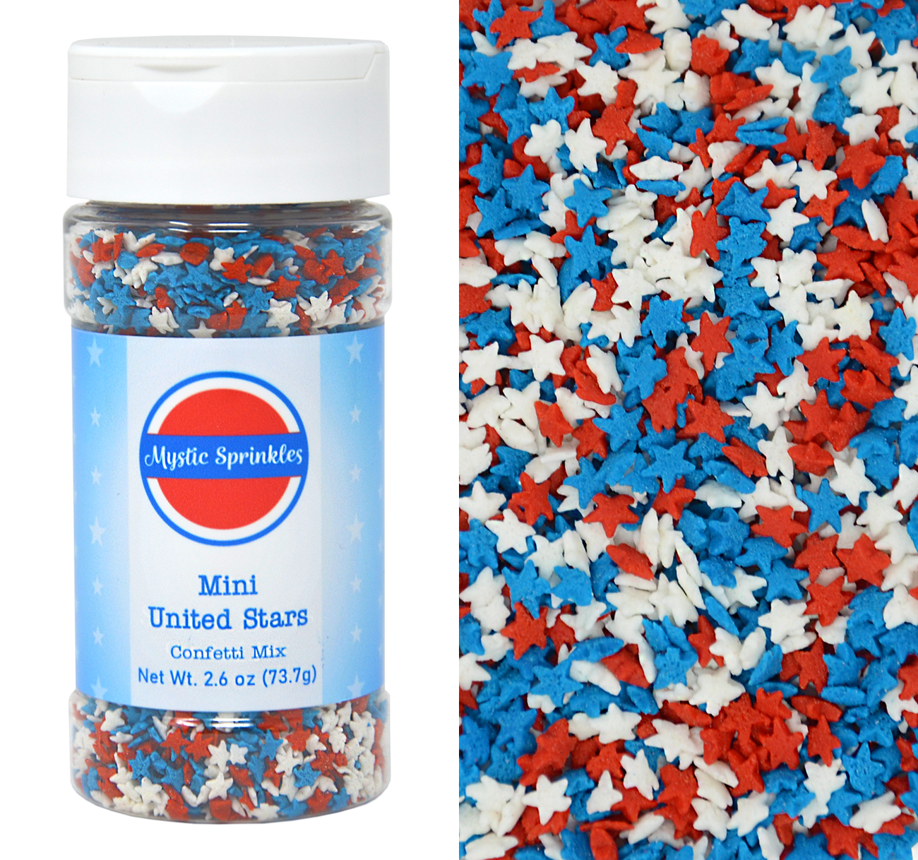 Mini United Stars Confetti Mix 2.6oz Bottle