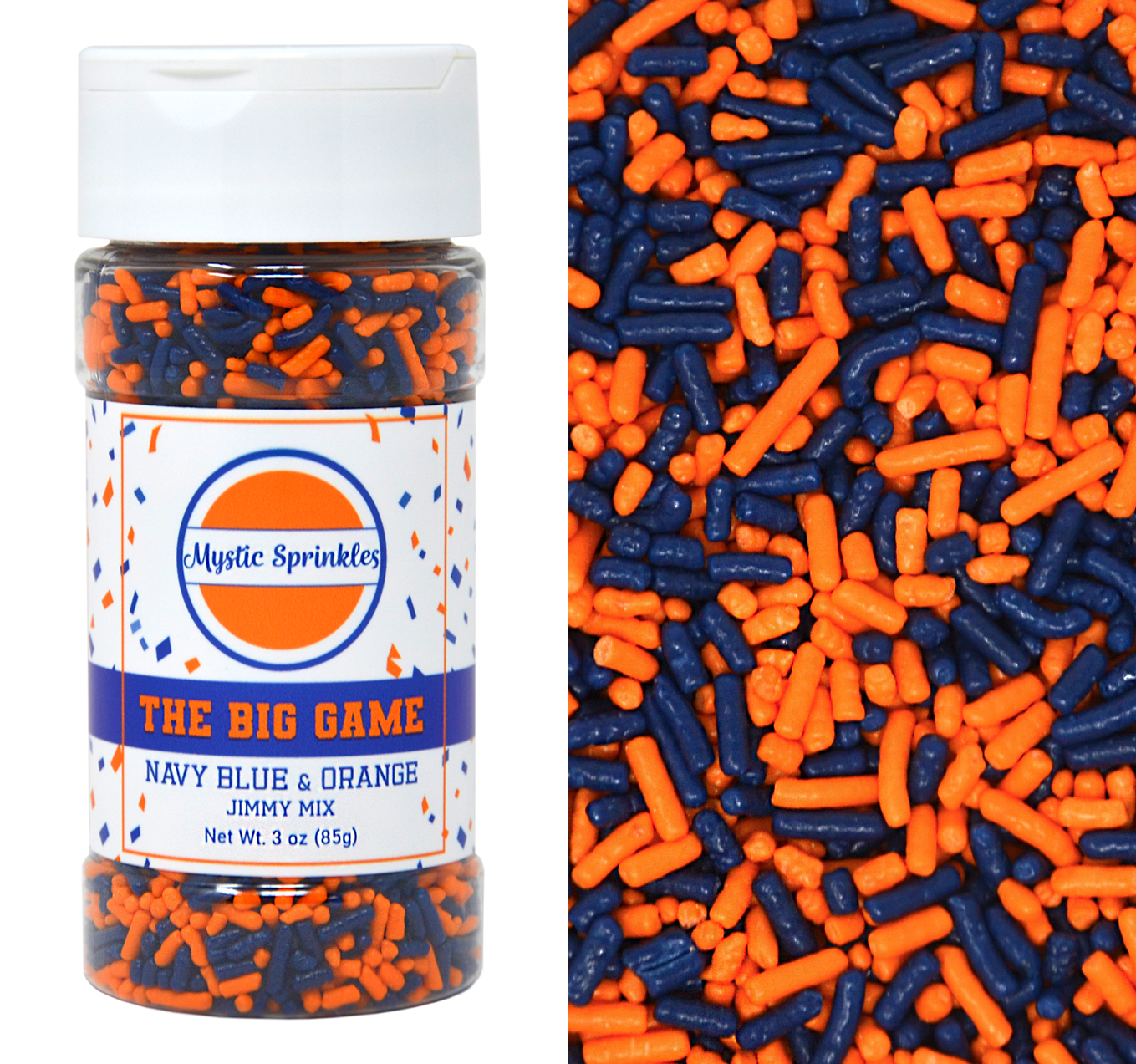 The Big Game: Navy Blue & Orange Jimmy Mix 3oz Bottle