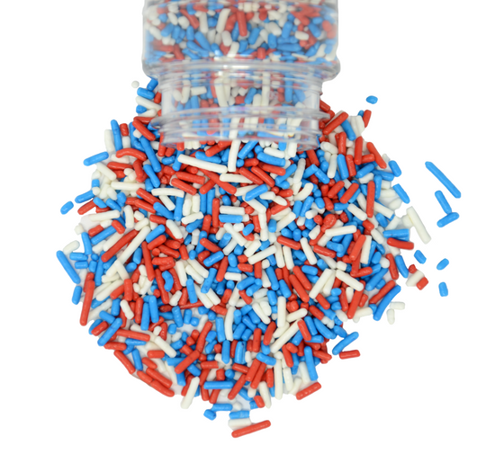 Patriotic Pride Jimmies Sprinkles 3.2 oz Bottle