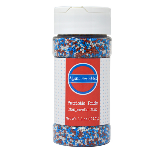 Load image into Gallery viewer, Patriotic Pride Nonpareils Mix 3.8oz Bottle
