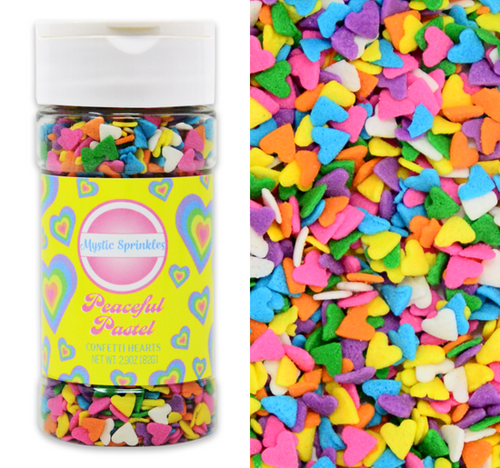 Load image into Gallery viewer, Peaceful Pastel Confetti Hearts 2.9oz Bottle
