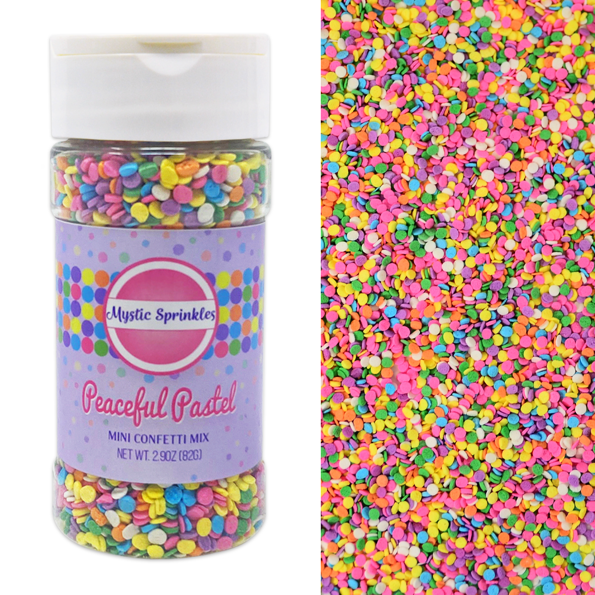 Peaceful Pastel Mini Confetti Mix 2.9oz Bottle