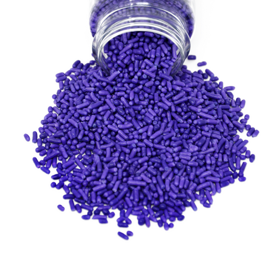 Load image into Gallery viewer, Perfectly Purple Jimmies Sprinkles 3oz Bottle

