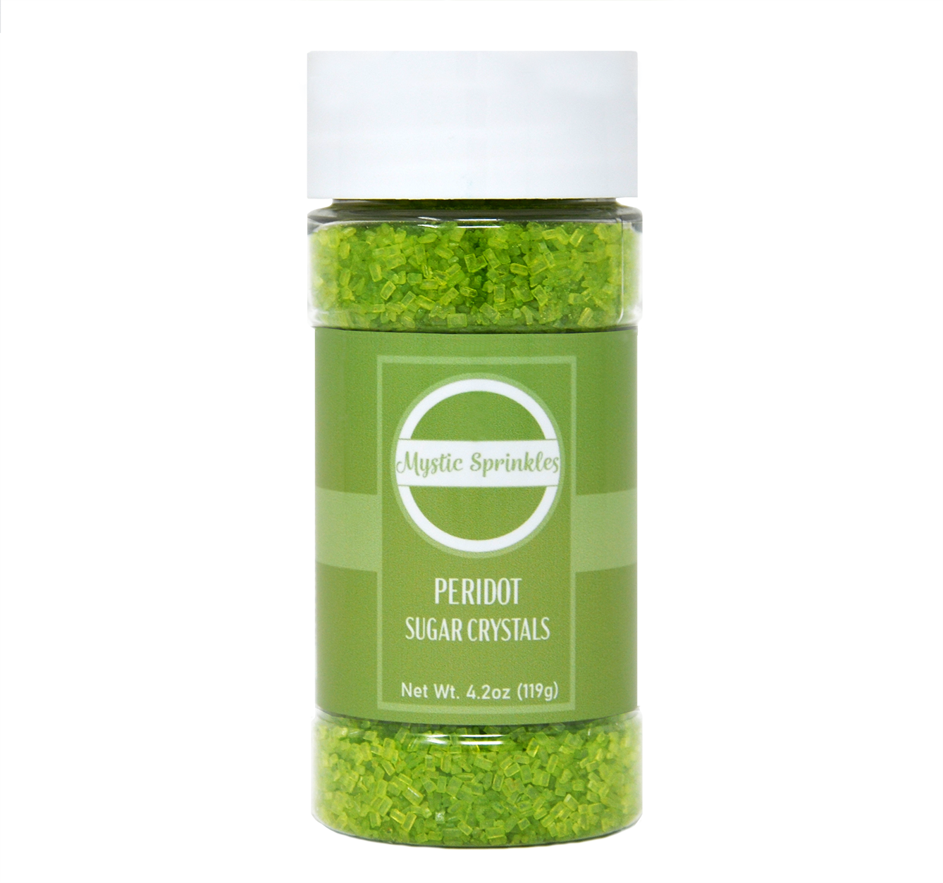 Peridot - Bright Green Sugar Crystals 4.2oz Bottle
