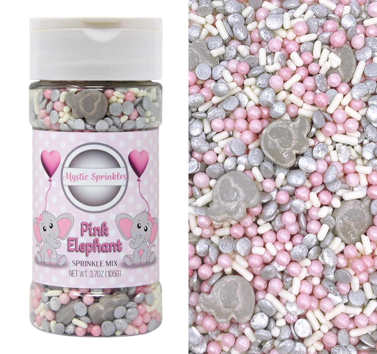Pink Elephant Sprinkle Mix 3.7oz