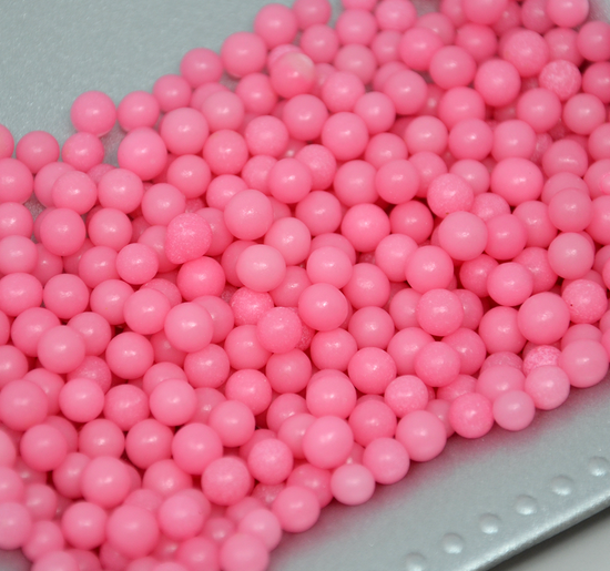 Pleasantly Pink 6mm Sugar Pearls 4oz