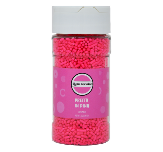 Pretty In Pink Jimmies Sprinkles 3oz Bottle
