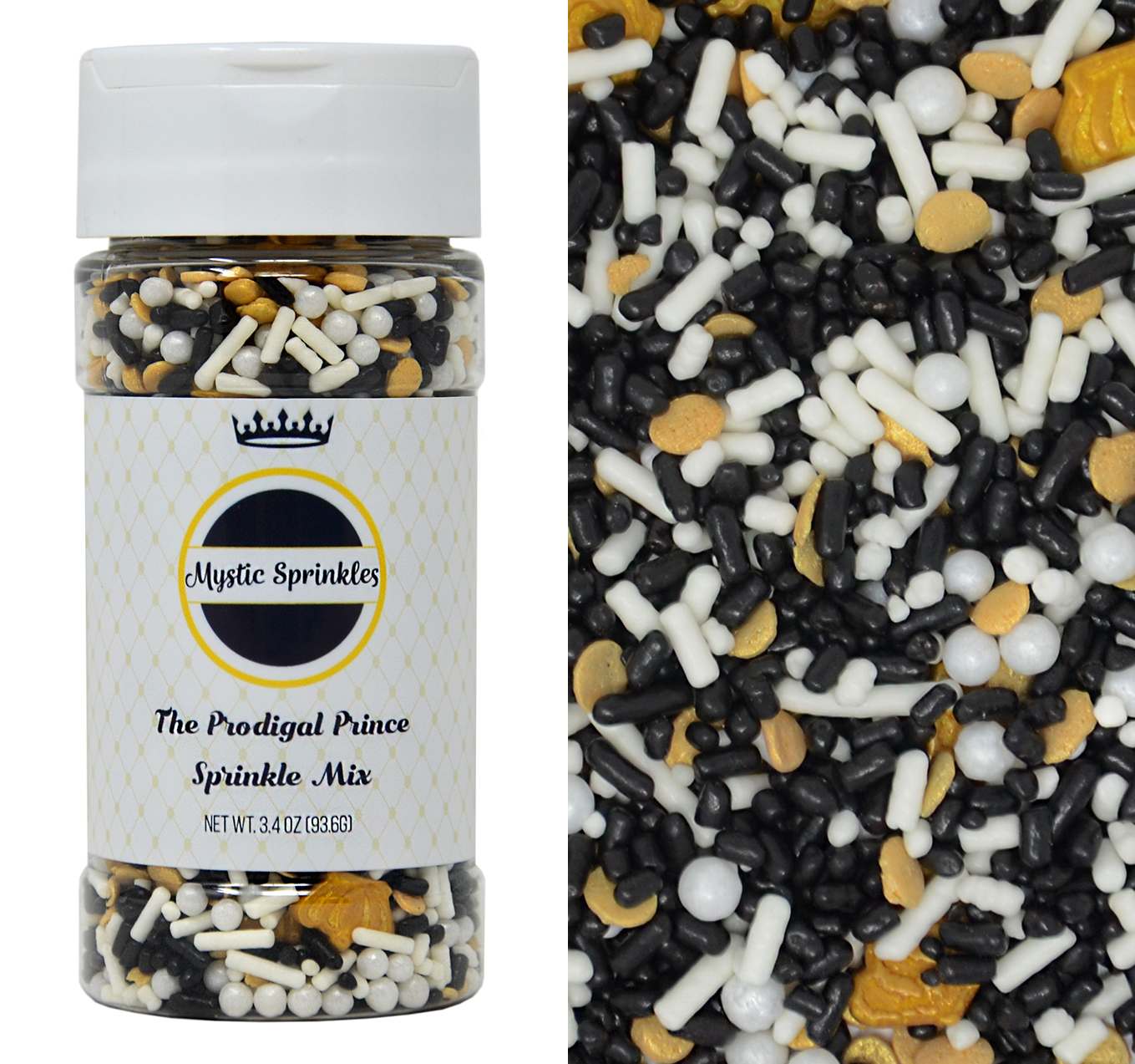 Gold and Pearl Sprinkle Mix - 3.8 oz jar