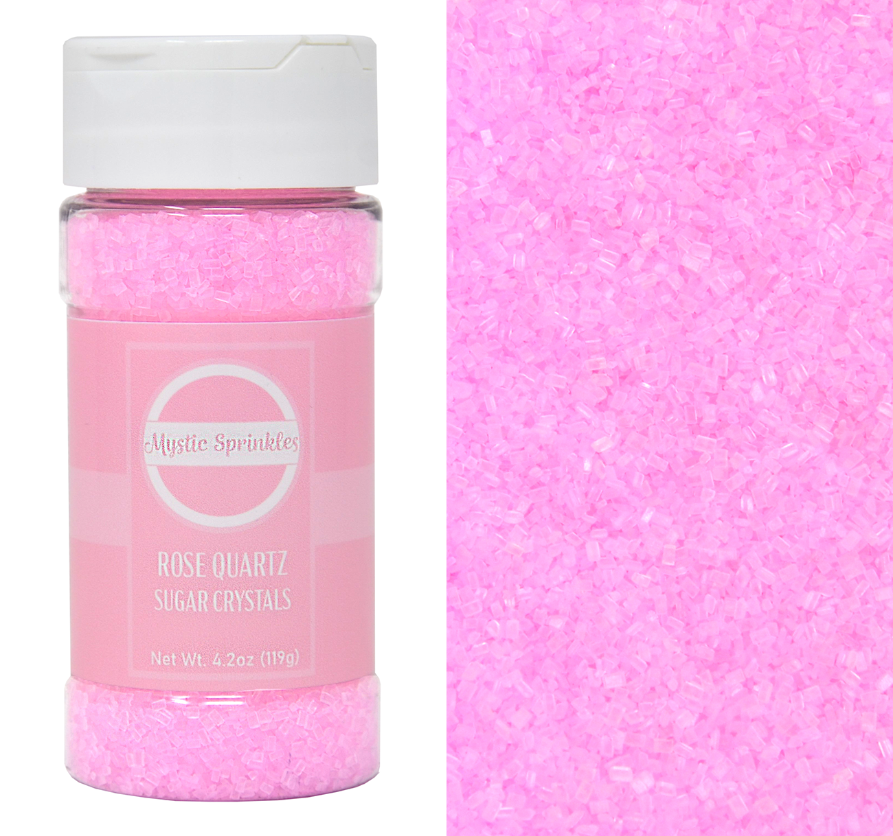 Rose Quartz - Pink Sugar Crystals 4.2oz Bottle