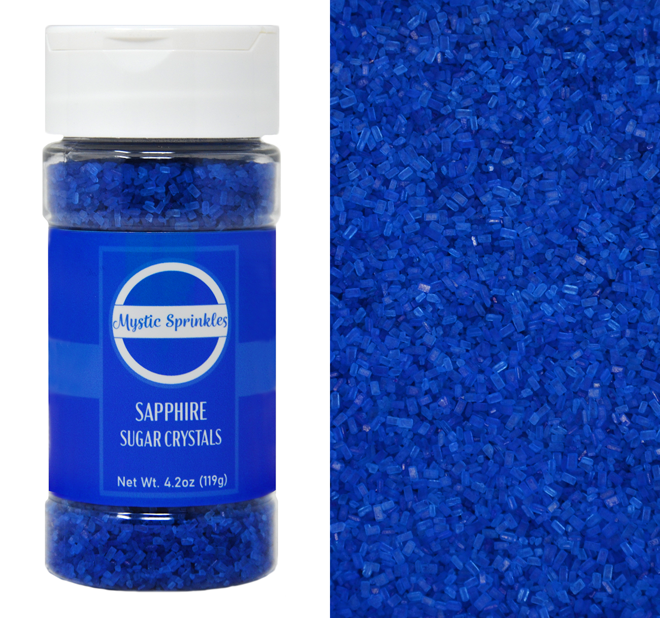 Sapphire - Royal Blue Sugar Crystals 4.2oz Bottle