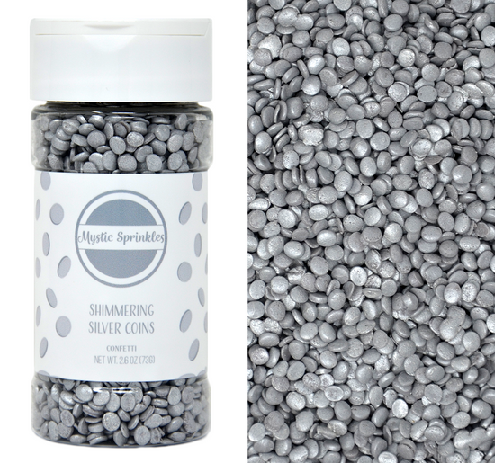 Shimmering Silver Coins Confetti 2.6oz Bottle