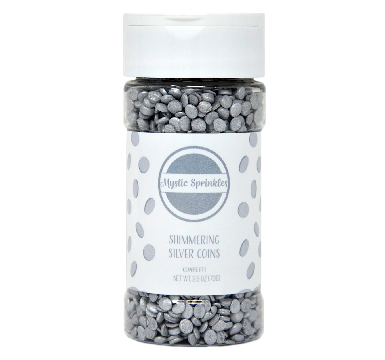 Shimmering Silver Coins Confetti 2.6oz Bottle