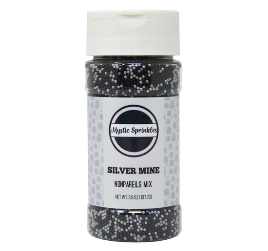 Silver Mine Nonpareils Mix 3.8oz Bottle